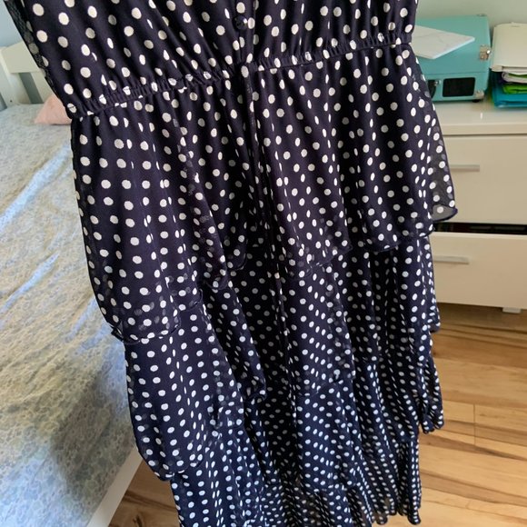 Polka-dot Wrap Layered Summer Dress! - Picture 2 of 5